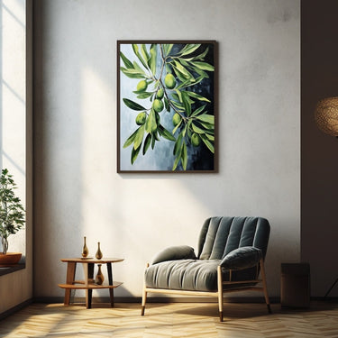 olive tree leaves painting